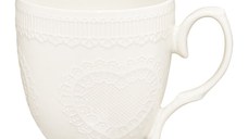 Cana portelan 350ml, model inima, AMBITION Galactic White