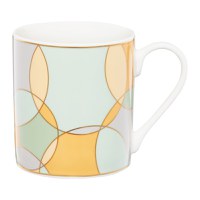 Cana portelan 380ml, AMBITION Geometric Pastel Wheels - 1