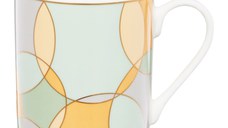 Cana portelan 380ml, AMBITION Geometric Pastel Wheels