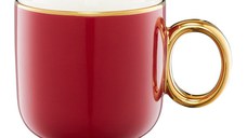 Cana portelan 380ml, rosu, AMBITION Royal