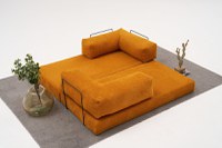Canapea 3 locuri, Atelier Del Sofa, chenille, portocaliu, 190x95x75 cm - 6