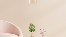 Candelabru, Opviq, isinglass, galben, 60 cm