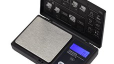 Cantar digital de buzunar IdeallStore®, Special Weight, afisaj LCD, protectie plastic, 13 cm, 500g maxim, negru