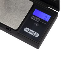 Cantar digital de buzunar IdeallStore®, Special Weight, afisaj LCD, protectie plastic, 13 cm, 500g maxim, negru - 2