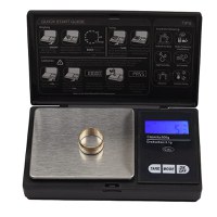 Cantar digital de buzunar IdeallStore®, Special Weight, afisaj LCD, protectie plastic, 13 cm, 500g maxim, negru - 3