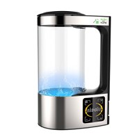 Carafa 2L cu recipient pentru hidrogenat si purificat apa, GlowforHome, apa plasmatica, terapeutica, argintiu-negru - 9