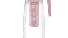 Carafa cu infuzor si capac 1.5L, AMBITION Fiesta, roz
