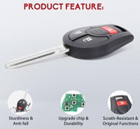 Carcasa Cheie Auto Completa Programabila, Compatibila Nissan Qashqai, X-Trail, Navara, Pathfinder, Murano, Infiniti FX - 5