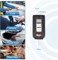 Carcasa Cheie Auto Techstar cu 3 butoane, Compatibila Mitsubishi Outlander 2010–2018, Lancer 2008–2016 - 2