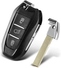 Carcasa Cheie Auto Techstar cu 3 butoane, Compatibila Peugeot 308, 408, 508, 3008, 5008, Citroen C3, C4, DS - 1