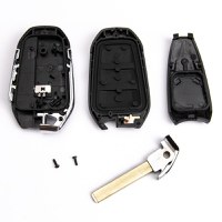 Carcasa Cheie Auto Techstar cu 3 butoane, Compatibila Peugeot 308, 408, 508, 3008, 5008, Citroen C3, C4, DS - 8