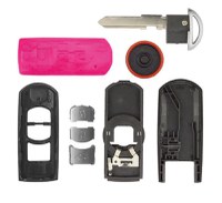 Carcasa cheie auto Techstar, pentru Mazda, cu 3 butoane, compatibila cu modelele Mazda 6 CX-5 CX-3 2014-2015, lamela - 13