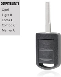 Carcasa Cheie Auto Techstar pentru Opel Astra H, Zafira B, Vectra C, Meriva - 2 Butoane - 4