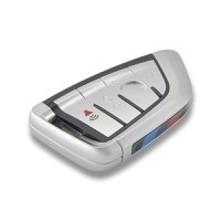 Carcasa Cheie Auto Techstar® BMW, Seria 1,2,3,4,5,6,7, X, 4 Butoane, Cu Lama, Argintiu - 5