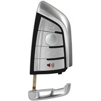 Carcasa Cheie Auto Techstar® BMW, Seria 1,2,3,4,5,6,7, X, 4 Butoane, Cu Lama, Argintiu - 4