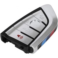 Carcasa Cheie Auto Techstar® BMW, Seria 1,2,3,4,5,6,7, X, 4 Butoane, Cu Lama, Argintiu - 9