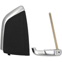 Carcasa Cheie Auto Techstar® BMW, Seria 1,2,3,4,5,6,7, X, 4 Butoane, Cu Lama, Argintiu - 2