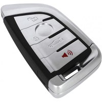 Carcasa Cheie Auto Techstar® BMW, Seria 1,2,3,4,5,6,7, X, 4 Butoane, Cu Lama, Argintiu - 1