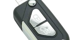 Carcasa Cheie Auto Techstar tip Briceag cu 2 Butoane, Compatibila Citroen DS3, C3, lama VA2