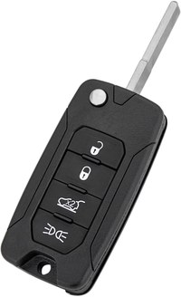 Carcasa Cheie Auto Techstar tip Flip cu 4 butoane, Compatibila Jeep Renegade, Compass, Patriot, Liberty 2014–2021, Fiat - 2