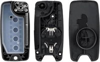 Carcasa Cheie Auto Techstar tip Flip cu 4 butoane, Compatibila Jeep Renegade, Compass, Patriot, Liberty 2014–2021, Fiat - 3