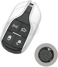 Carcasa Cheie Auto Techstar tip Smart Key, cu 4 butoane, Compatibila Maserati Ghibli, Quattroporte – cu lama - 2