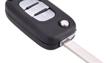 Carcasa cheie auto tip briceag Techstar pentru Renault – 3 butoane, compatibila cu Clio, Megane, Kangoo, Fluence