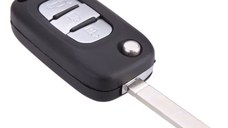 Carcasa cheie auto tip briceag Techstar pentru Renault – 3 butoane, compatibila cu Clio, Megane, Kangoo, Fluence
