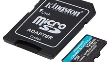 Card de memorie KINGSTON SDCG4/128GB, microSDXC + Adaptor SD