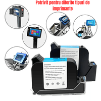 Cartus inkjet pentru imprimanta coduri de bara, logo, date expirare, de mana portabila, tip pistol, 12.7mm, negru - 2