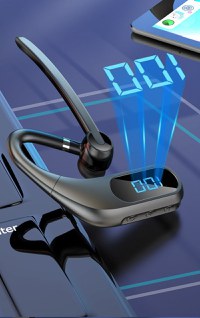 Casca Bluetooth Wireless MRG MKJ12 , Bluetooth 5.0, Handsfree, LCD, Negru - 7