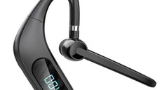 Casca Bluetooth Wireless MRG MKJ12 , Bluetooth 5.0, Handsfree, LCD, Negru