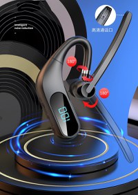Casca Bluetooth Wireless MRG MKJ12 , Bluetooth 5.0, Handsfree, LCD, Negru - 5