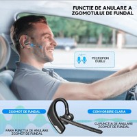 Casca Bluetooth Wireless New Bee, Baterie 60 ore 500mAH, Cu microfon dublu de reducere a zgomotului CVC 8.0 - 3