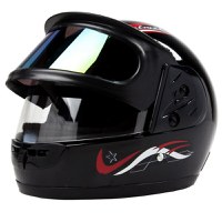 Casca moto/scuter Full face unisex, cu Viziera Dubla, FIXATO, marime universala 56-62cm, neagra - 2
