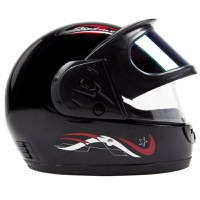 Casca moto/scuter Full face unisex, cu Viziera Dubla, FIXATO, marime universala 56-62cm, neagra - 3