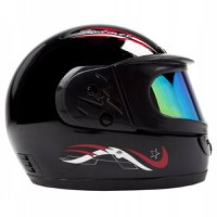 Casca moto/scuter Full face unisex, cu Viziera Dubla, FIXATO, marime universala 56-62cm, neagra - 1