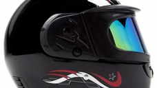 Casca moto/scuter Full face unisex, cu Viziera Dubla, FIXATO, marime universala 56-62cm, neagra