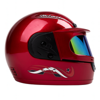 Casca moto/scuter Full face unisex, cu Viziera Dubla, FIXATO, marime universala 56-62cm, Rosu - 2