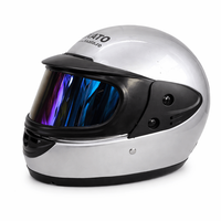Casca moto/scuter Full face unisex, cu Viziera Dubla, FIXATO, marime universala 58-62cm, Gri - 2