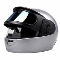 Casca moto/scuter Full face unisex, cu Viziera Dubla, FIXATO, marime universala 58-62cm, Gri - 1