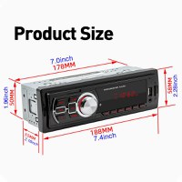 Casetofon Auto MRG A-626, Bluetooth, cu telecomanda, Hands-free, Display rosu - 2
