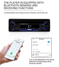 Casetofon Auto MRG M5258, 1 DIN, Bluetooth, Telecomanda, Display LCD RGB - 2