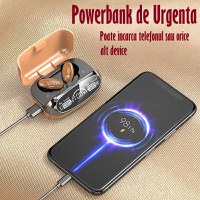 Casti Audio Wireless fara fir, Bluetooth 5.1, tip Earbuds cu Control Touch,Microfon,Noise Cancelling,tip Earpods Telefon - 6