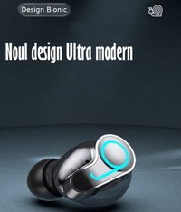 Casti Audio Wireless fara fir, Bluetooth 5.1, tip Earbuds cu Control Touch,Microfon,Noise Cancelling,tip Earpods Telefon - 1