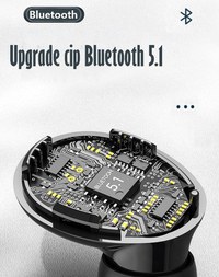 Casti Audio Wireless fara fir, Bluetooth 5.1, tip Earbuds cu Control Touch,Microfon,Noise Cancelling,tip Earpods Telefon - 15