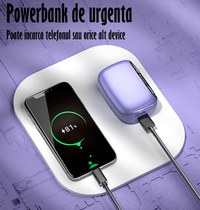 Casti Audio Wireless fara fir, Bluetooth 5.1, tip Earbuds cu Control Touch,Microfon,Noise Cancelling,tip Earpods Telefon - 8
