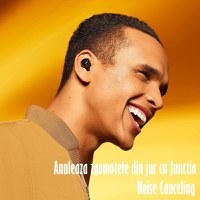 Casti Audio Wireless fara fir, Bluetooth 5.1, tip Earbuds cu Control Touch,Microfon,Noise Cancelling,tip Earpods Telefon - 5