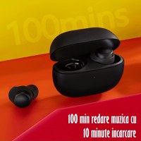 Casti Audio Wireless fara fir, Bluetooth 5.1, tip Earbuds cu Control Touch,Microfon,Noise Cancelling,tip Earpods Telefon - 4