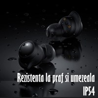 Casti Audio Wireless fara fir, Bluetooth 5.1, tip Earbuds cu Control Touch,Microfon,Noise Cancelling,tip Earpods Telefon - 6